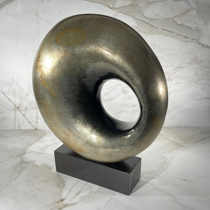 tabletop abstract circle sculpture 