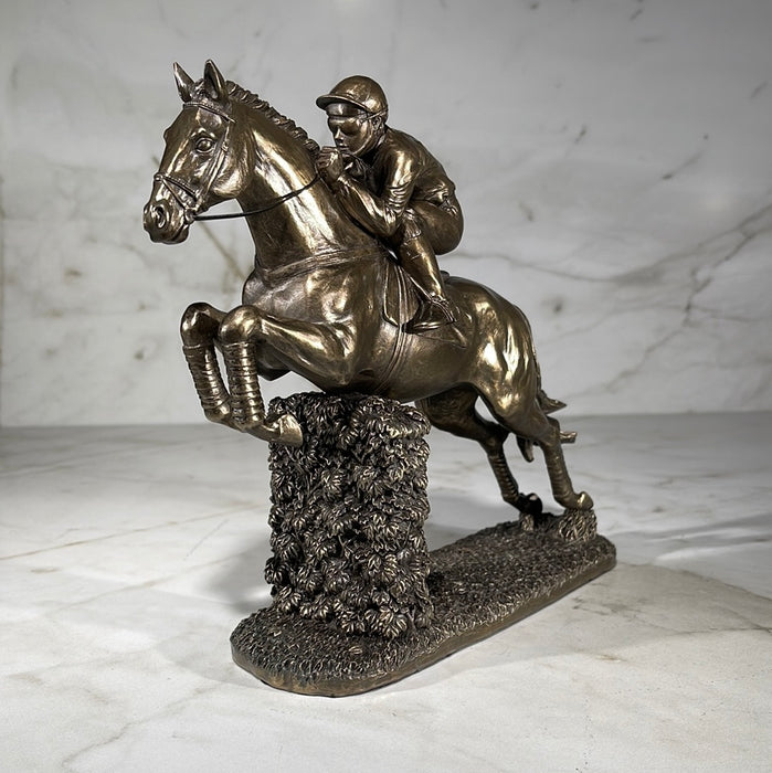 jockey on horse statue