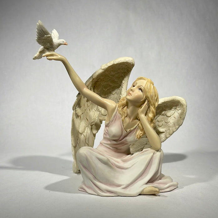 angel with doves statue for sale