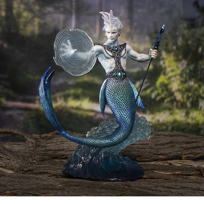 Elemental Magic Merman Statue by Anne Stokes