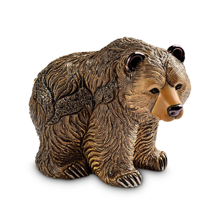 Grizzly Bear Figurine-Ceramic