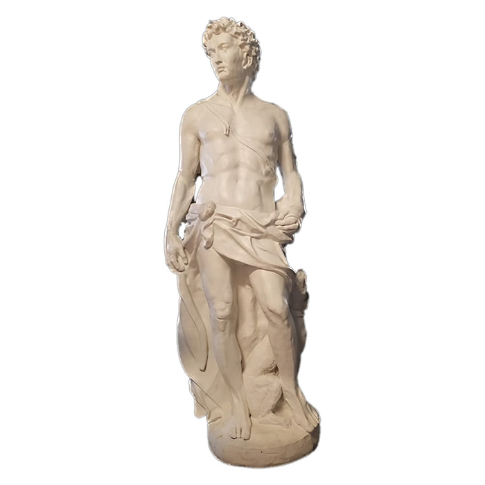 Life Size Apollo of the Hunt with Dog Statue