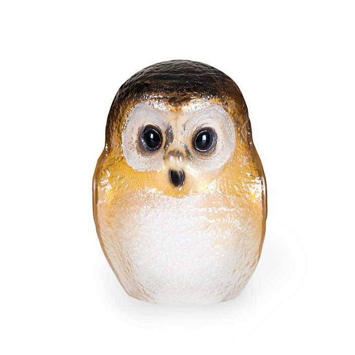 Safari Owl Brown Crystal Sculpture