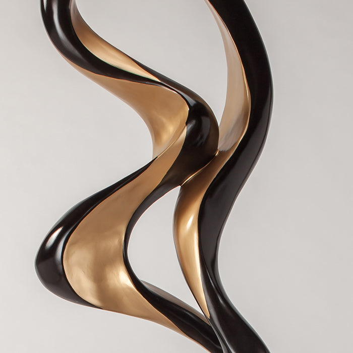 Imagine Modern Floor Sculpture-Black & Gold