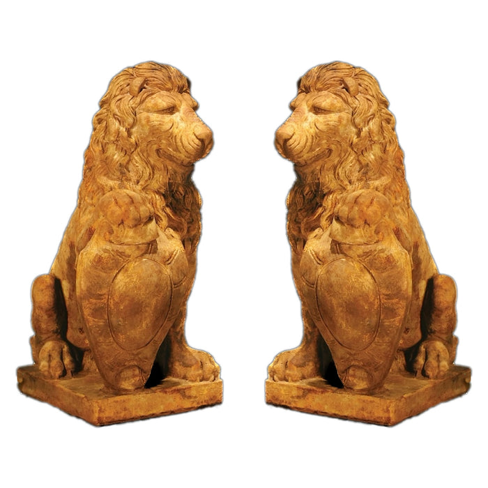Lion Statue Pair- Cast Stone