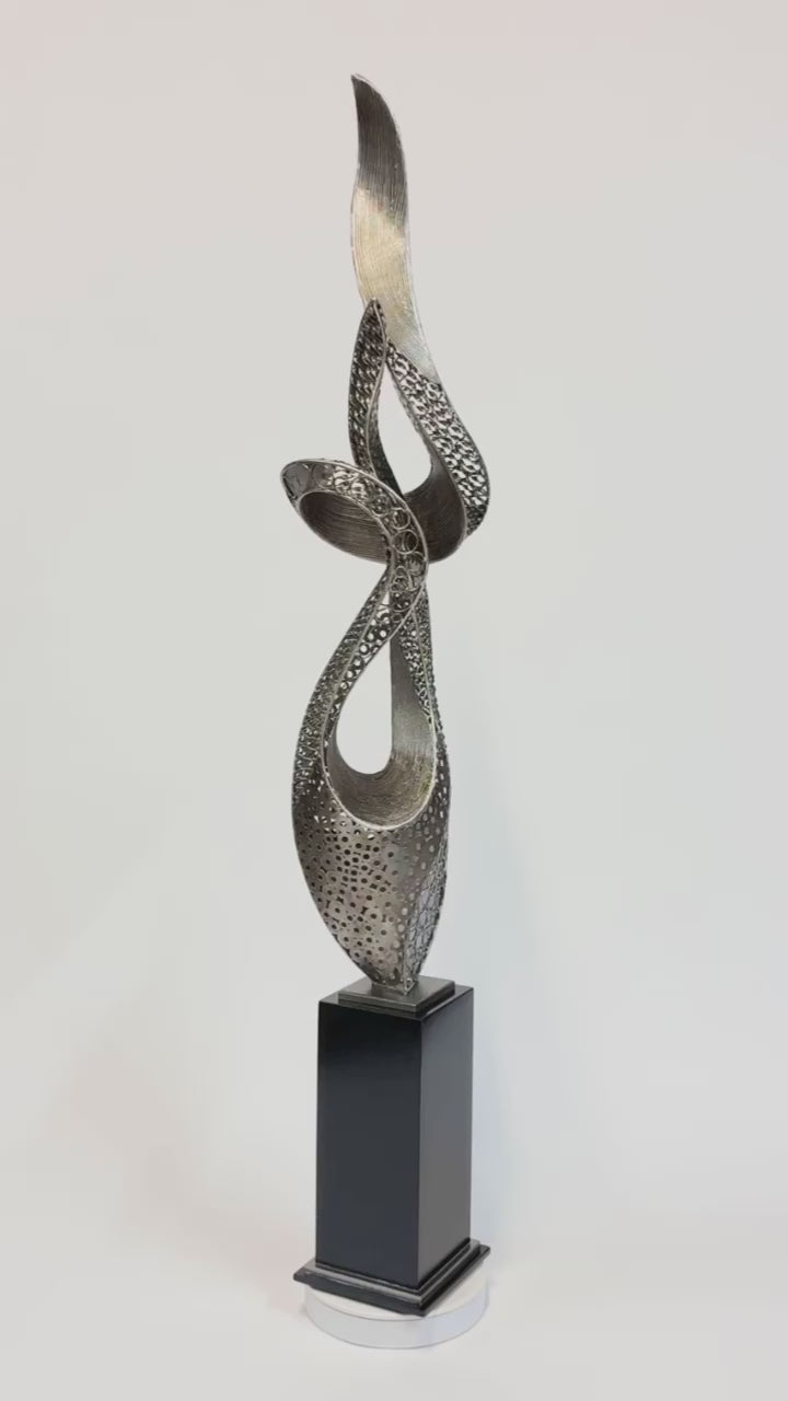 Modern Flame Floor Sculpture by Artmax- Video