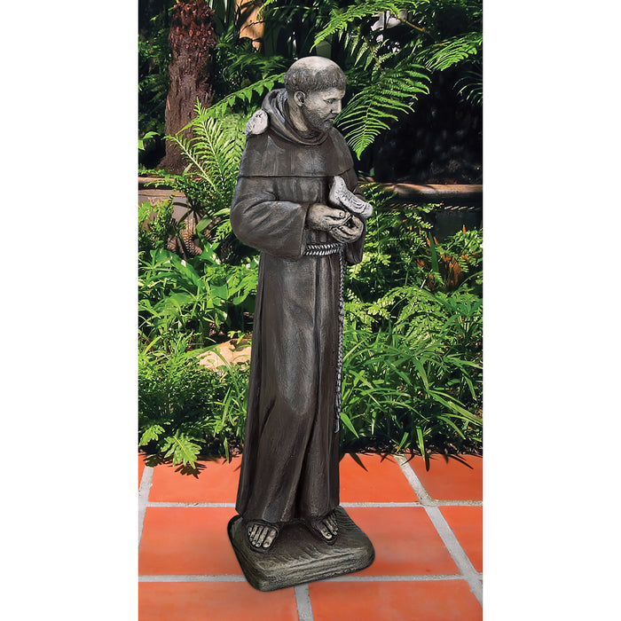 Saint Francis Statue w/ Color- Cast Stone