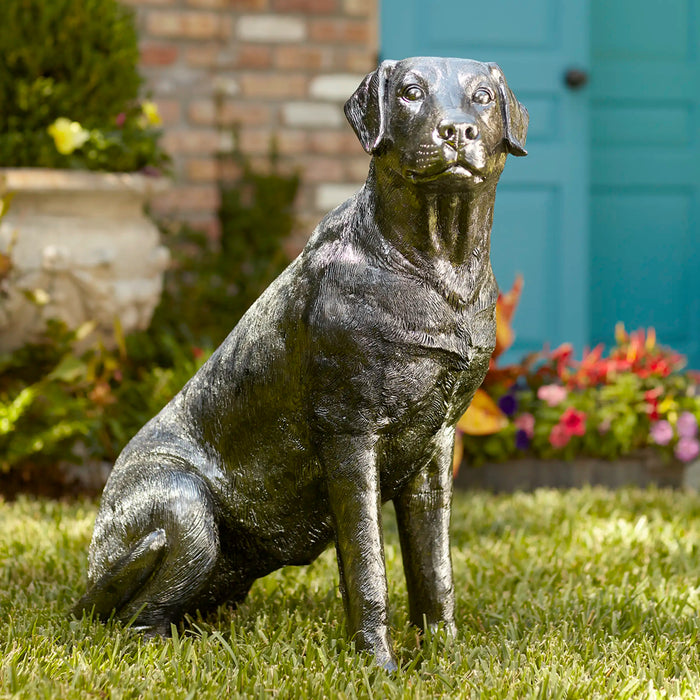 Labrador Retriever Dog Sculpture-Liquid Silver
