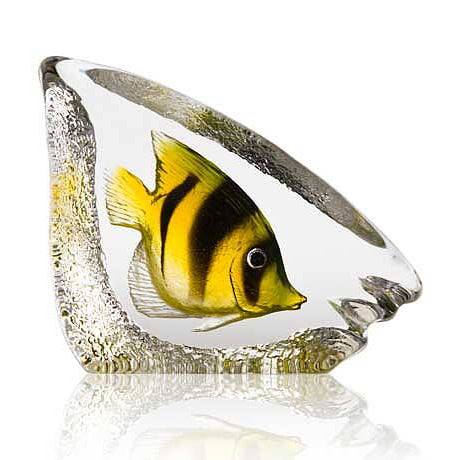 Coral Fish Crystal Sculpture-Yellow