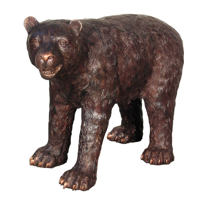 Walking Black Bear Cub Bronze Sculpture-36"L