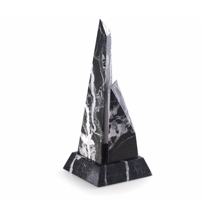 Black Zebra Marble Obelisk