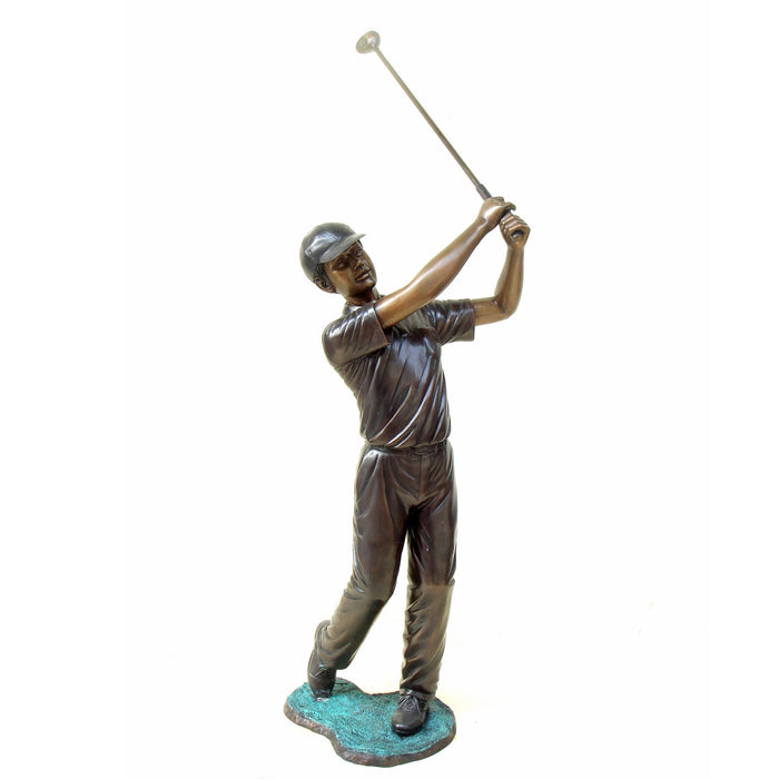 Bronze Boy Golfer Sculpture