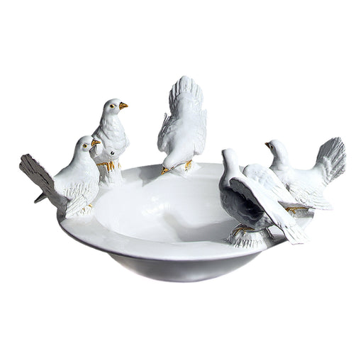 Ceramic Doves Bird Bath