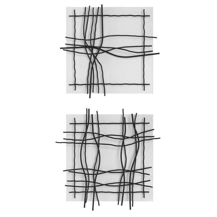 Entanglements Metal Wall Art, Set of 2