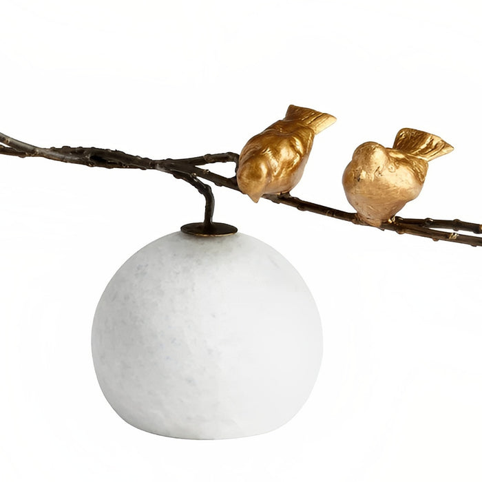 Gold Finches on Branch Sculpture