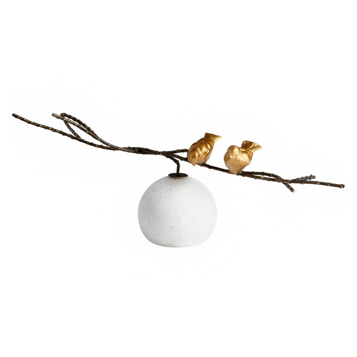Gold Finches on Branch Sculpture