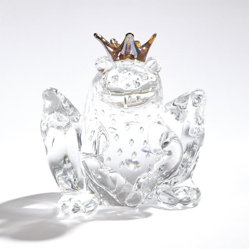 Frog Prince Art Glass Sculpture