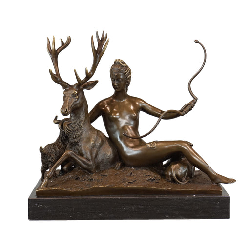 Goddess of the Hunt Bronze Sculpture