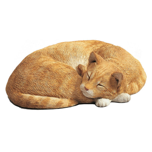 Sleeping Orange Cat Statue