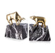 Stock Market Bull and Bear Bookends Brass Finish