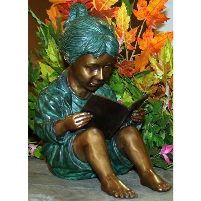 Story Time-Boy & Girl Reading Sculpture