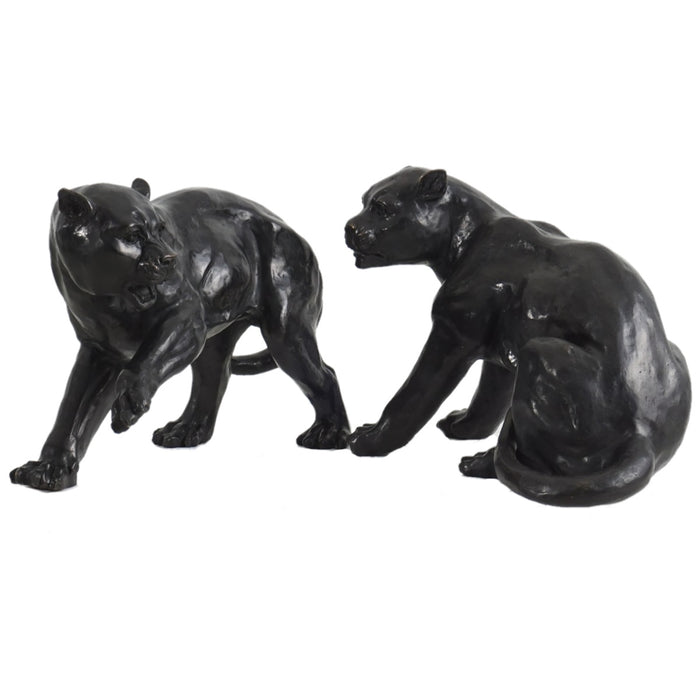 Tiger Bronze Sculpture-Pair