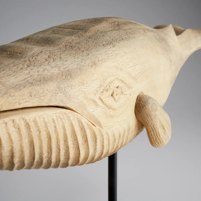 Wood Humpback Whale Sculpture