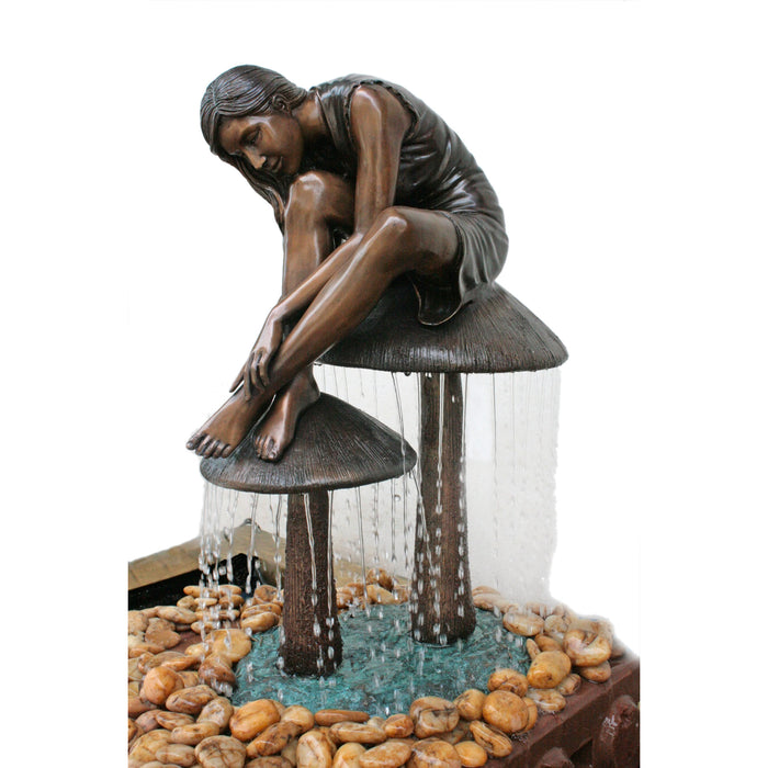 Woman on Mushroom Fountain