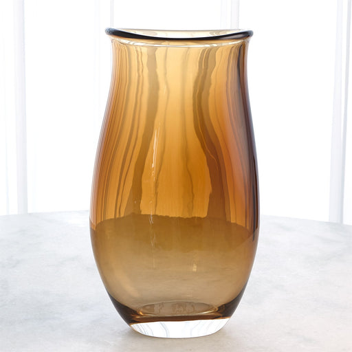 Art Glass Giant Vase Tobacco 2