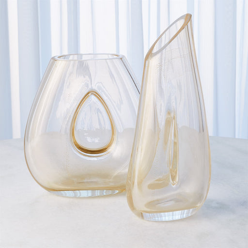 Art Glass Golden Vase