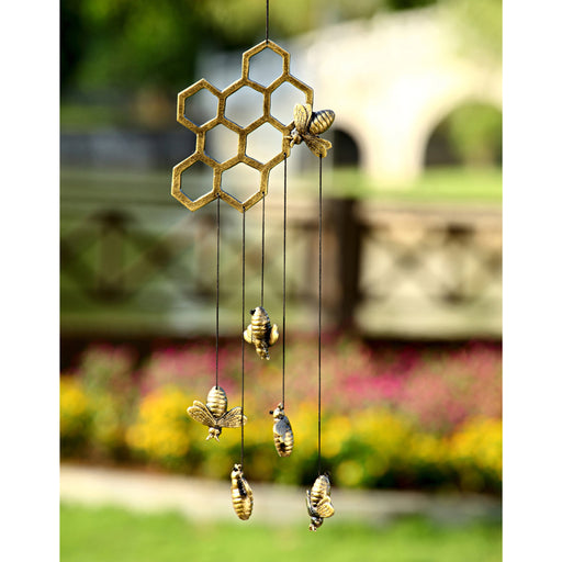 Bees and Honeycomb Wind Chime by San Pacific International/SPI Home