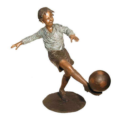 Soccer Boy Bronze Sculpture
