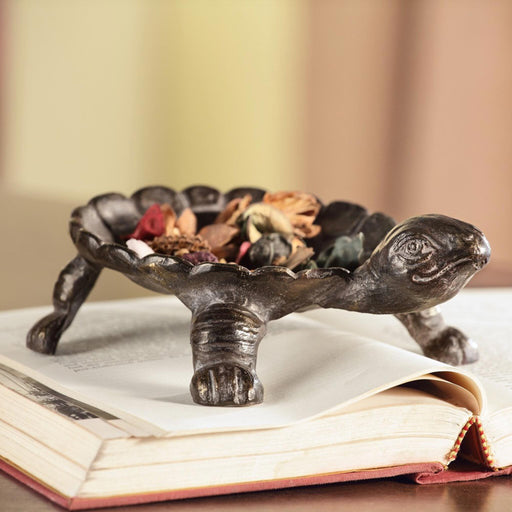 Decorative Turtle Dish- Cast Iron by San Pacific International/SPI Home