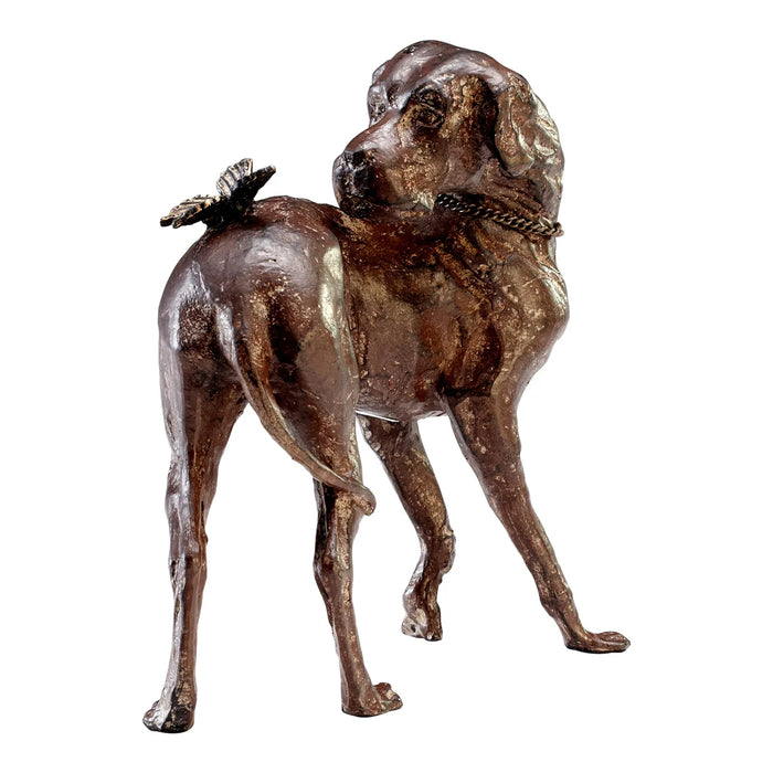Dog and Butterfly Sculpture