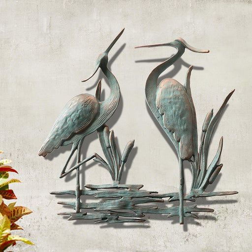 Double Heron Wall Plaque by San Pacific International/SPI Home
