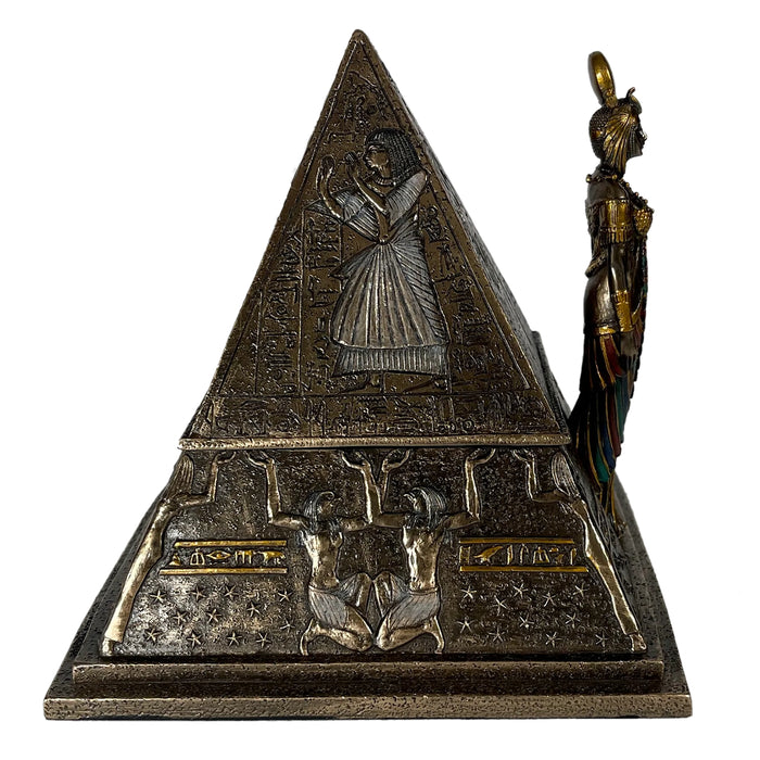 Egyptian Queen and Pyramid Trinket Box