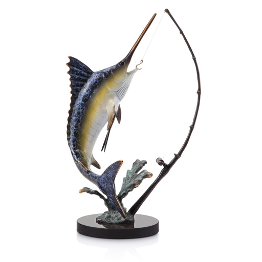 Fighting Marlin with Tackle Statue by San Pacific International/SPI Home