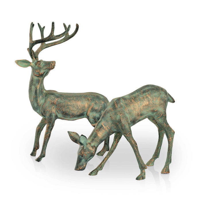 Garden Deer Sculpture Pair
