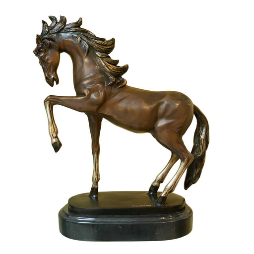 Horse Prancing Bronze Statue