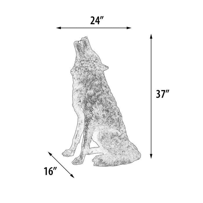 Howling Wolf Statuary Dimensions