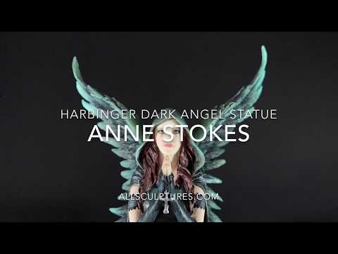 Harbinger Dark Angel Statue by Anne Stokes Video