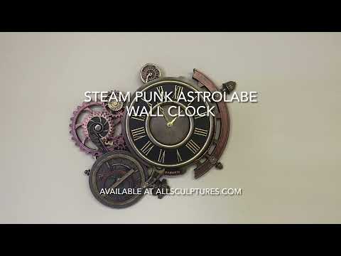 Steampunk Astrolabe Wall Clock Video