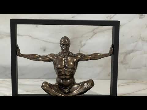 Peace, Nude Male Statue In Frame Video