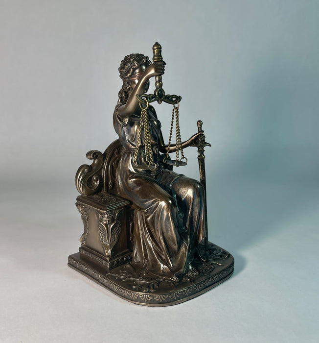 Lady Justice Sitting Statue