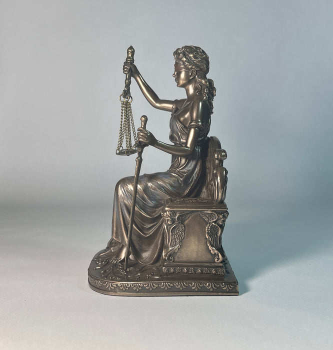 Lady Justice Sitting Statue