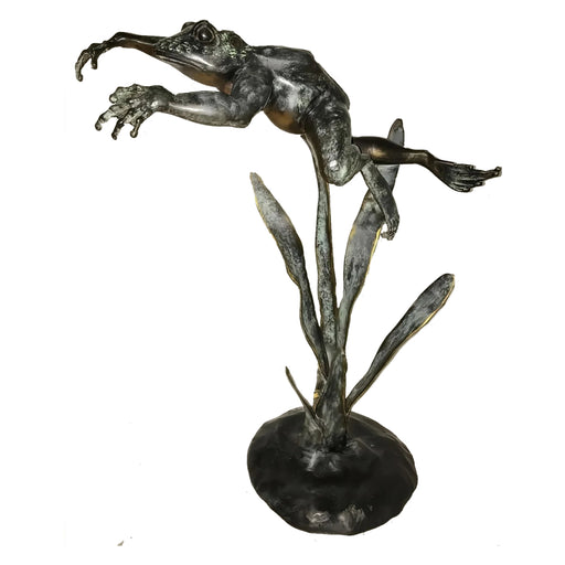 Leaping Frog Bronze Fountain