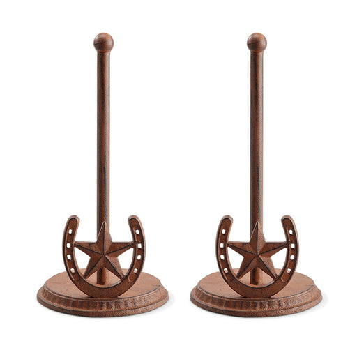 Lone Star and Horseshoe Paper Towel Holders, Pack of 2 by San Pacific International/SPI Home