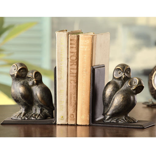 Loving Owls Bookends Set by San Pacific International/SPI Home