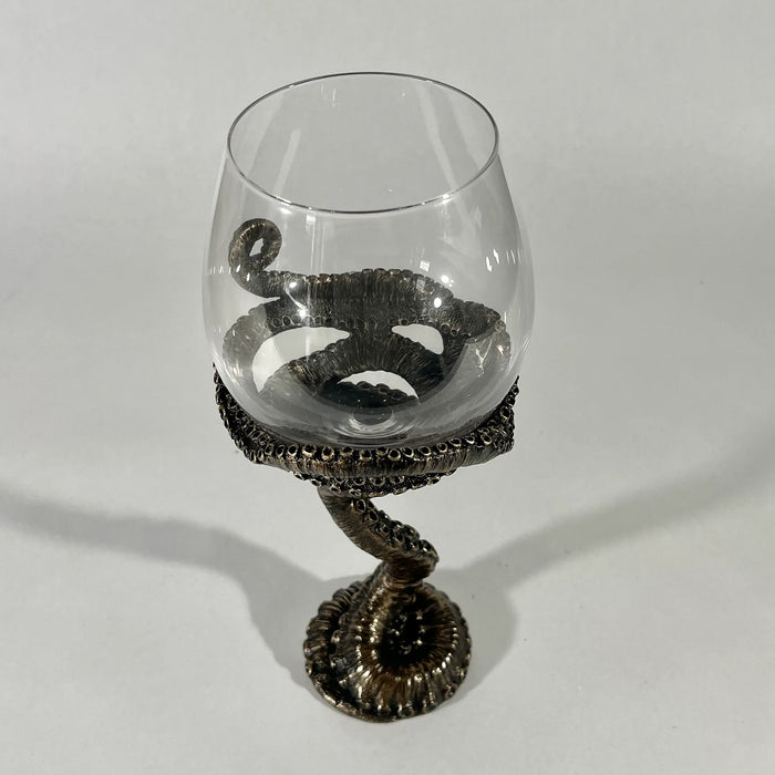 Steampunk Octopus Tentacle- Wine Glass