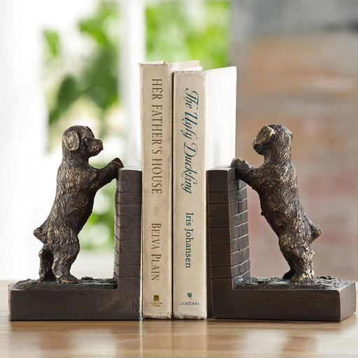 Perky Peeking Puppy Bookends by San Pacific International/SPI Home